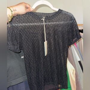 Kith Black All-Over Logo Short Sleeve Tee